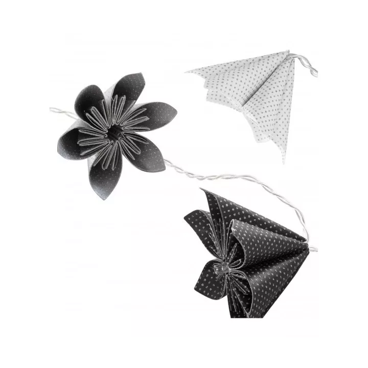 GUIRLANDE DE 10 LED FORME FLEURS NOIR ATMOSPHERA GUIRLANDE DE 10 LED FORME FLEURS NOIR ATMOSPHERA