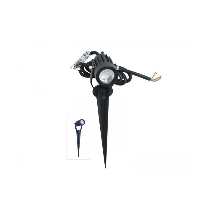 SPOT À PIQUET LED ÉTANCHE IP65 5W ROUGE EKOLED