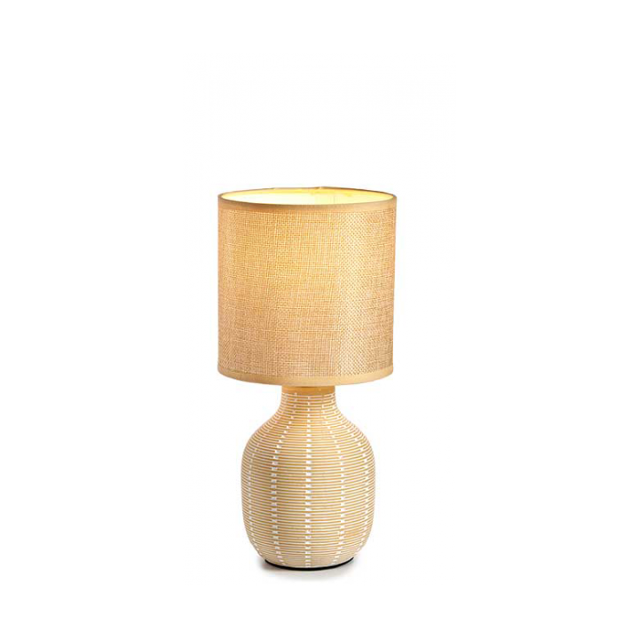 LAMPE DE CHEVET EN CÉRAMIQUE RAYURES E27 40W GIFTDECOR