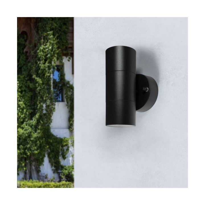 APPLIQUE MURALE ROND 2*GU10 6W NOIR EKOLED