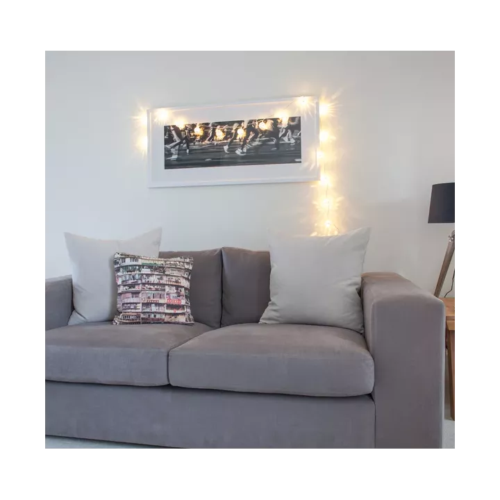 GUIRLANDE LUMINEUSE LED 20 BOULES MAROCAINES ARGENT 10M LUMIÈRE JAUNE EKOLED