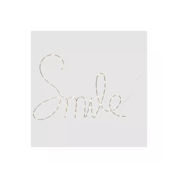 DÉCORATION LUMINEUSE MOT SMILE 70LED 43x31CM ATMOSPHERA DÉCORATION LUMINEUSE MOT SMILE 70LED 43x31CM ATMOSPHERA