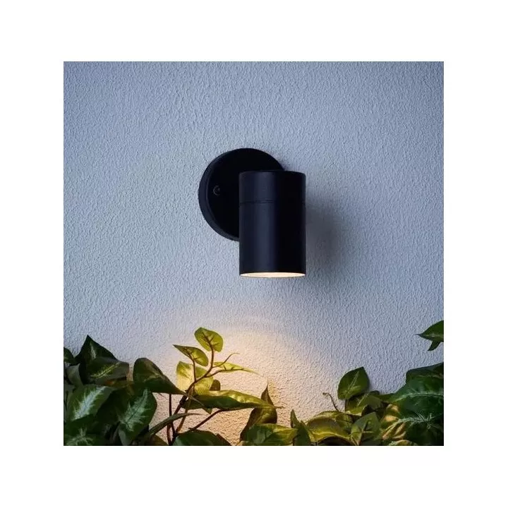 APPLIQUE MURALE ROND 1* GU10 6W NOIR EKOLED