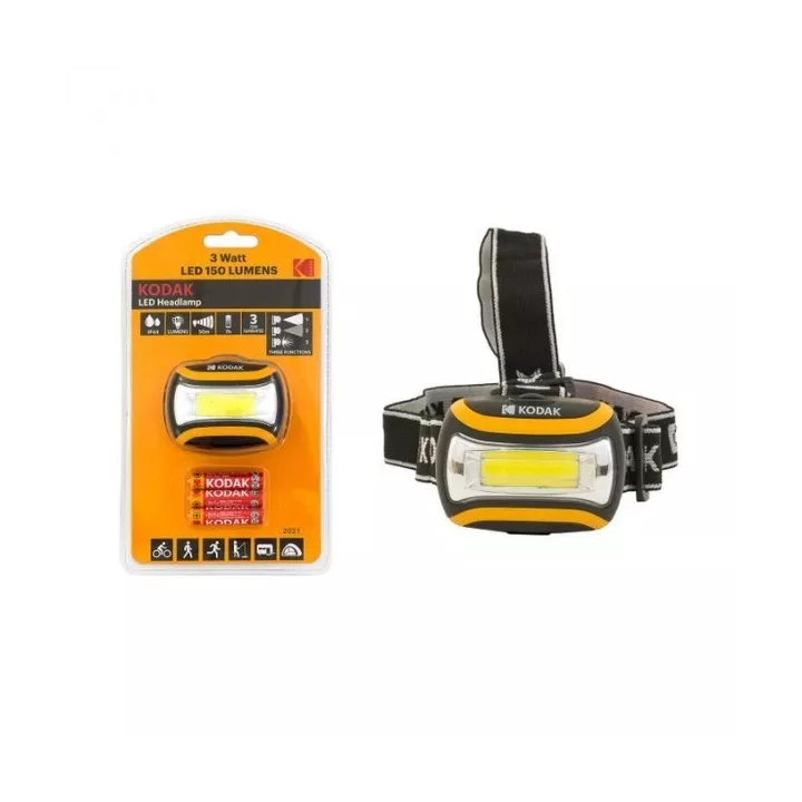 TORCHE LED FRONTALE 150 LUMENS AVEC 3 PILES KODAK TORCHE LED FRONTALE 150 LUMENS AVEC 3 PILES KODAK