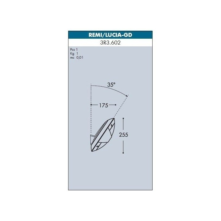 HUBLOT REMI LUCIA-GD ROND OPALE E27 NOIR FUMAGALLI