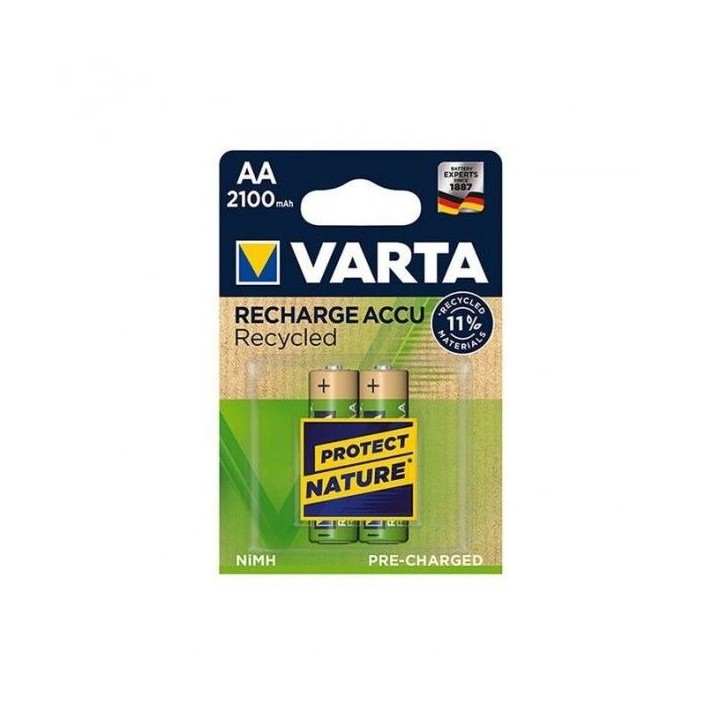 PACK DE 2 PILES RECHARGEABLES ACCUS NIMH AA /2100mAh/1.2V VARTA