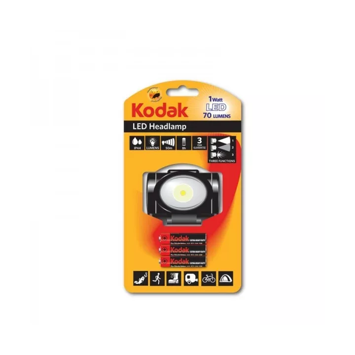 TORCHE LED FRONTALE 70 LUMENS AVEC 3 PILES KODAK TORCHE LED FRONTALE 70 LUMENS AVEC 3 PILES KODAK