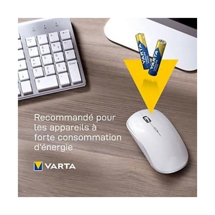 LOT DE 12 PILES ALCALINE AAA (LR03) LONGLIFE POWER VARTA