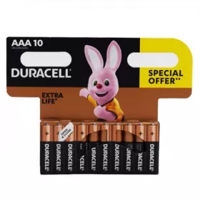 LOT DE 10 PILES 1.5V AAA LR03 DURACELL