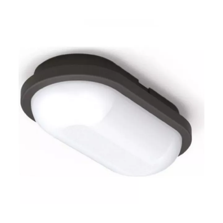 PLAFONNIER LED EXTÉRIEUR IP65 OVAL NOIR 15W HOROZ ELECTRIC