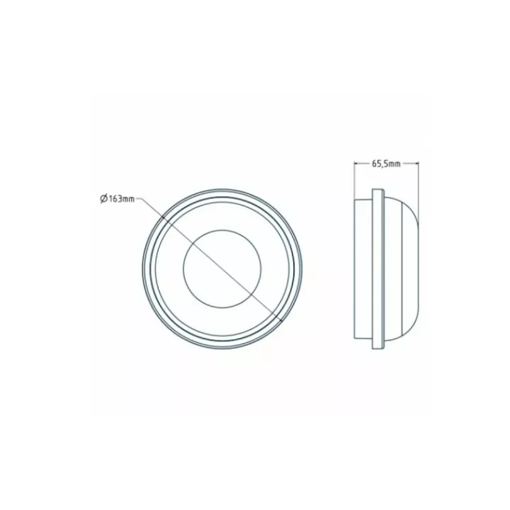 PLAFONNIER LED EXTERIEUR IP65 ROND BLANC 15W HOROZ ELECTRIC