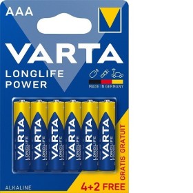 LOT DE 4 PILES AAA VARTA LONGLIFE POWER LR3 + 2 PILES OFFERTES