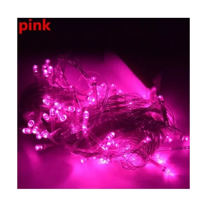 GUIRLANDE LUMINEUSE 100LED 10M 220V PINK GUIRLANDE LUMINEUSE 100LED 10M 220V PINK