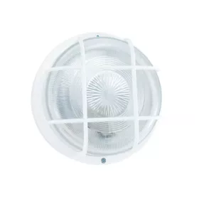 APPLIQUE HUBLOT ROND BLANC 75W E27 AVEC GRILLE STIEL APPLIQUE HUBLOT ROND BLANC 75W E27 AVEC GRILLE STIEL