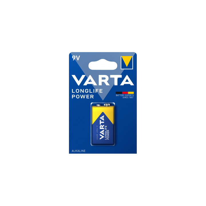 PILE ALCALINE LONGLIFE POWER 9 V 6LR61 VARTA