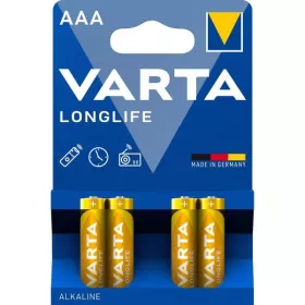 LOT DE 4 PILES ALCALINE AAA (LR03) LONGLIFE VARTA