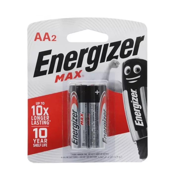 LOT DE 2 PILES ALCALINES 1,5 V AA ENERGIZER MAX LOT DE 2 PILES ALCALINES 1,5 V AA ENERGIZER MAX