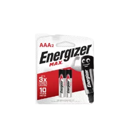 LOT DE 2 PILES ALCALINES 1,5 V AAA ENERGIZER MAX