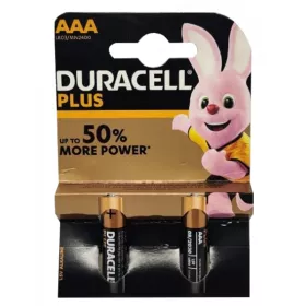 LOT DE 2 PILES 1.5V AAA LR03 DURACELL PLUS