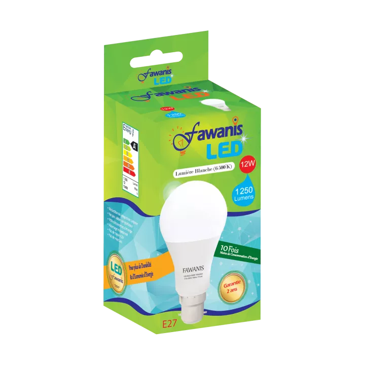 LAMPE LED STANDARD 12W E27 LUMIÈRE BLANCHE FAWANIS LAMPE LED STANDARD 12W E27 LUMIÈRE BLANCHE FAWANIS
