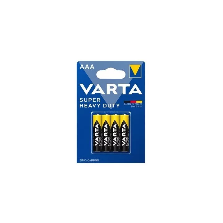 PACK DE 4 PILES SUPER HEAVY DUTY AAA 1.5V VARTA