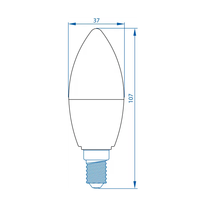 LAMPE LED FLAMME 7W E14 LUMIÉRE JAUNE FAWANIS