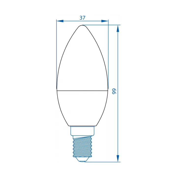 LAMPE LED FLAMME 5W E14 LUMIÉRE JAUNE FAWANIS