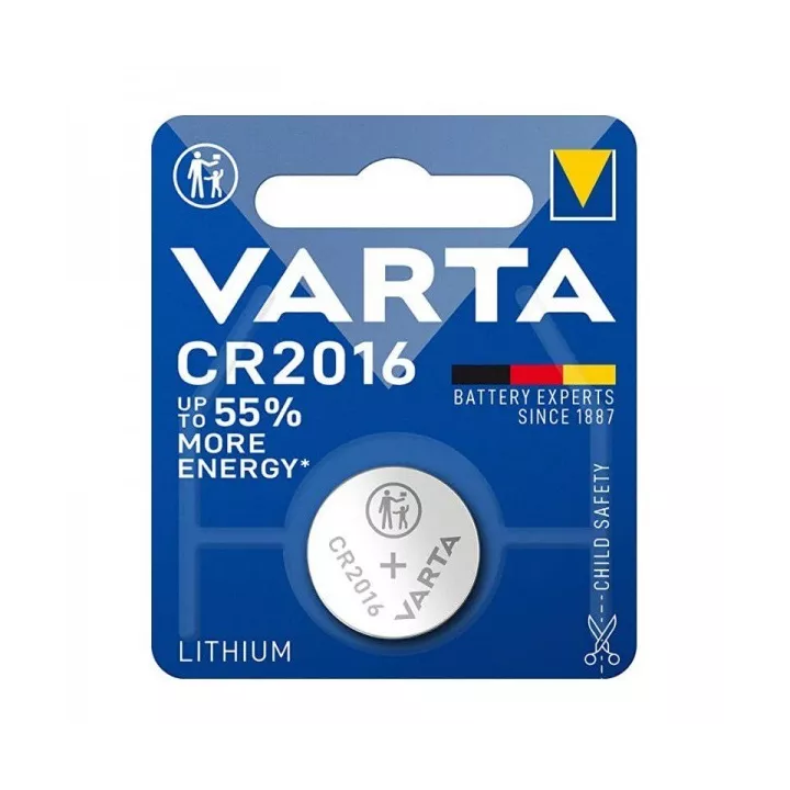 PILE BOUTON AU LITHIUM 3V CR2016 VARTA PILE BOUTON AU LITHIUM 3V CR2016 VARTA