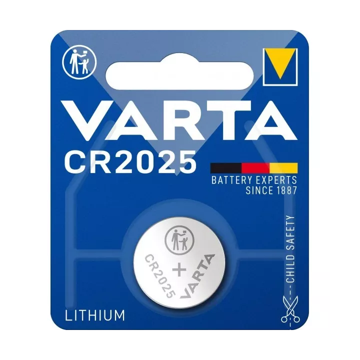 PILE BOUTON AU LITHIUM 3V CR2025 VARTA PILE BOUTON AU LITHIUM 3V CR2025 VARTA