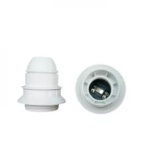 DOUILLE E27 AVEC BAGUE DE FIXATION EN BLANC STIEL