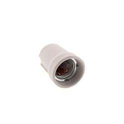 DOUILLE CULOT E27 EN PORCELAINE