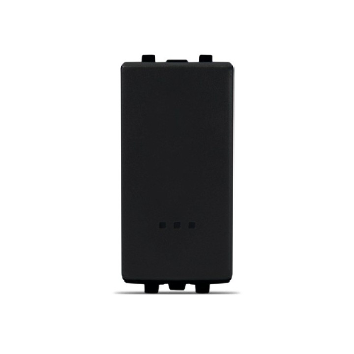 BOUTON POUSSOIR AVEC VOYANT 16A NOIR ALPHA