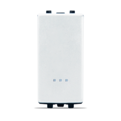 BOUTON POUSSOIR AVEC VOYANT 16A BLANC ALPHA