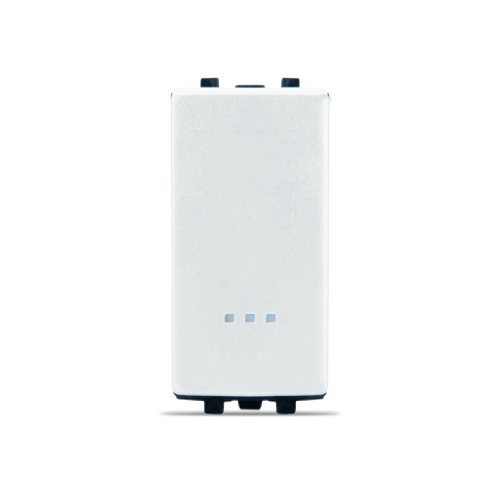 BOUTON POUSSOIR AVEC VOYANT 16A BLANC ALPHA