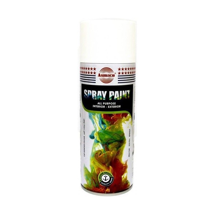PEINTURE EN SPRAY BLANC MATE 400ML ASMACO PEINTURE EN SPRAY BLANC MATE 400ML ASMACO