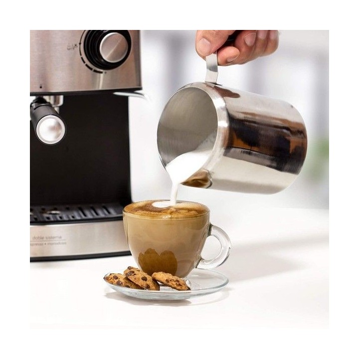 MACHINE À CAFÉ EXPRESSO ET CAPPUCCINO CRÈME 850W INOX UFESA