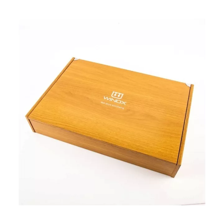 COFFRET EN BOIS DE 49 COUVERTS DE TABLE AMBRE GOLD WINOX COFFRET EN BOIS DE 49 COUVERTS DE TABLE AMBRE GOLD WINOX
