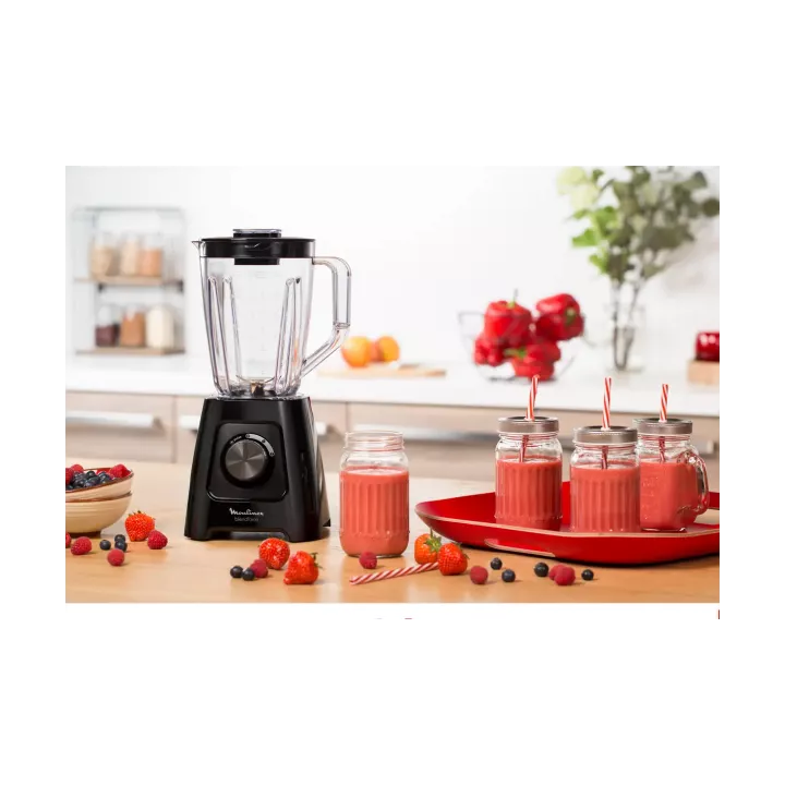 BLENDER BLENDFORCE 600W AVEC 2 BOLS 1.75L ET 1 MOULIN NOIR MOULINEX BLENDER BLENDFORCE 600W AVEC 2 BOLS 1.75L ET 1 MOULIN NOIR MOULINEX