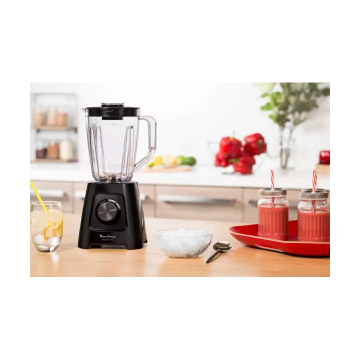 BLENDER BLENDFORCE 600W AVEC 2 BOLS 1.75L ET 1 MOULIN NOIR MOULINEX BLENDER BLENDFORCE 600W AVEC 2 BOLS 1.75L ET 1 MOULIN NOIR MOULINEX