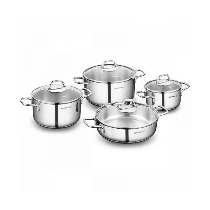 SET DE 8 PIÈCES PERLA INOX 18/10 KORKAMZ