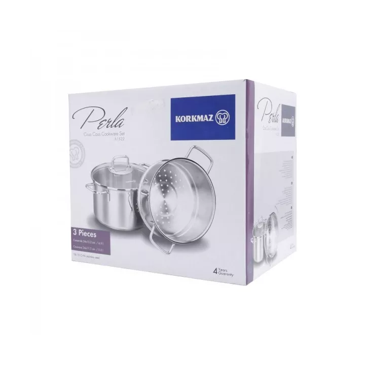 COUSCOUSSIER 6.9L INOX PERLA KORKMAZ