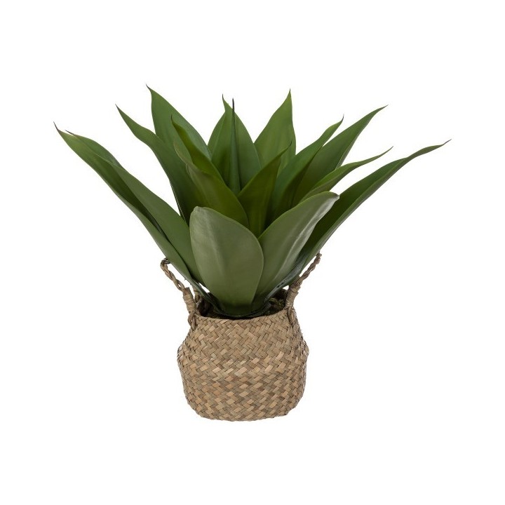 AGAVE ARTIFICIELLE POT EN ROSEAU H 48CM ATMOSPHERA AGAVE ARTIFICIELLE POT EN ROSEAU H 48CM ATMOSPHERA