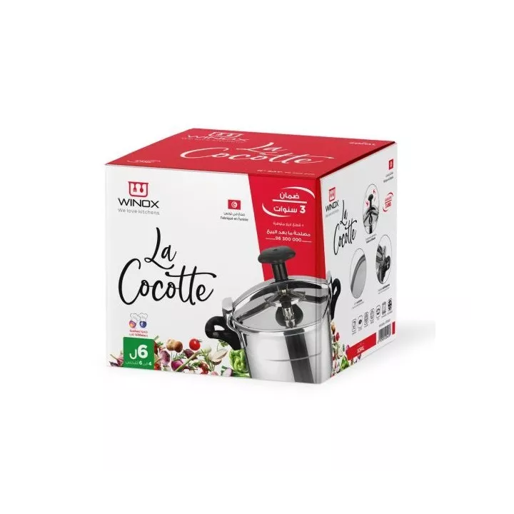 COCOTTE AUTOCUISEUR ALUMINIUM 6L WINOX