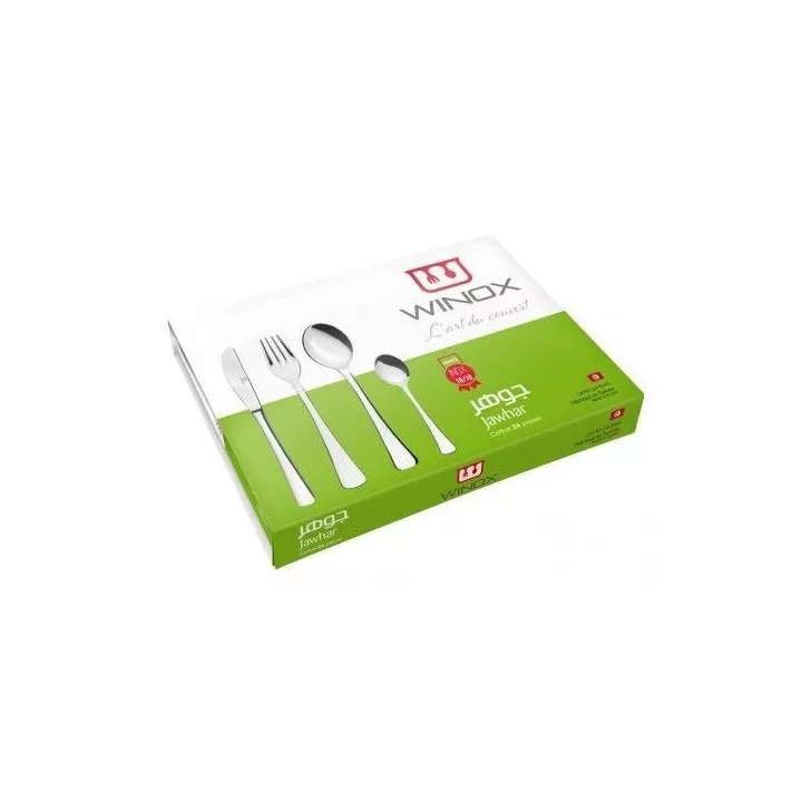COFFRET DE TABLE DE 24 COUVERTS JAWHAR WINOX COFFRET DE TABLE DE 24 COUVERTS JAWHAR WINOX