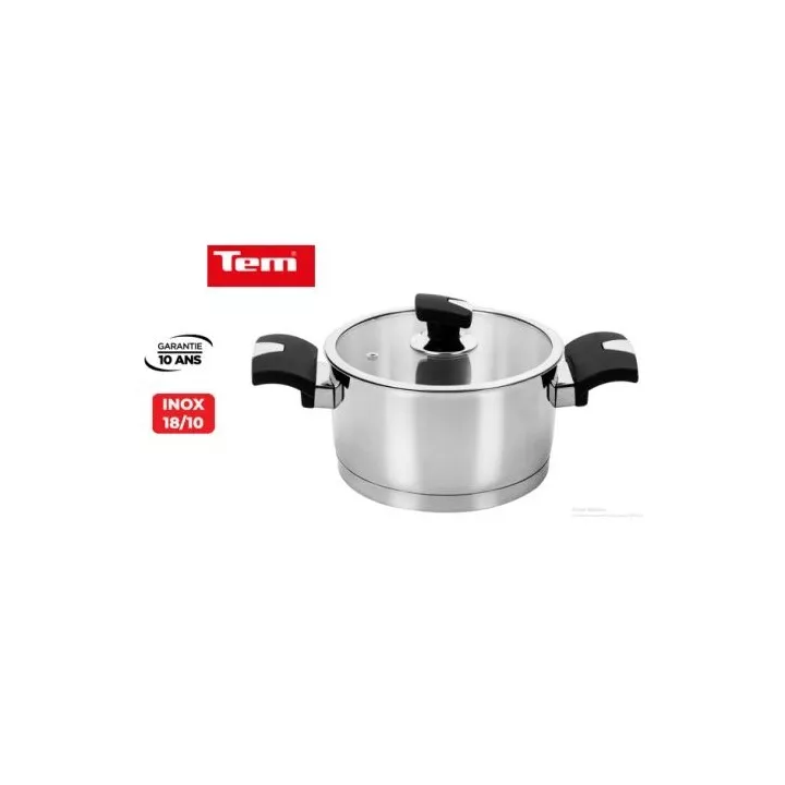 FAITOUT Ø24 CM AVEC COUVERCLE COSMOS INOX 18/10 TEM