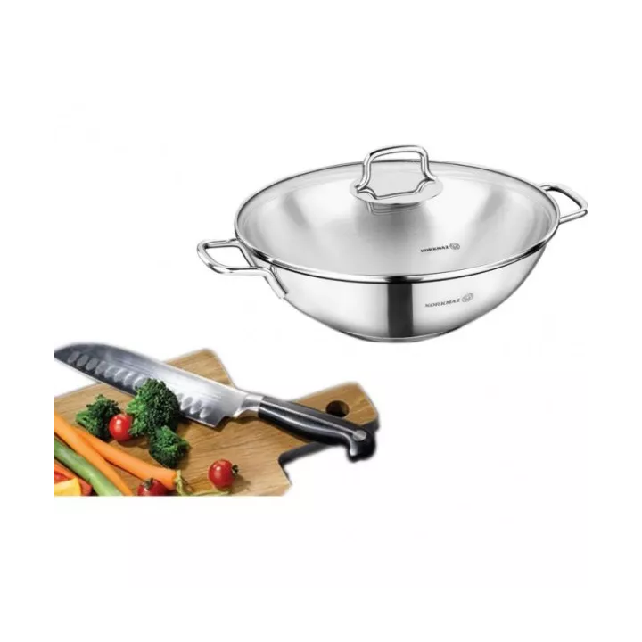 WOK PERLA EN ACIER INOXYDABLE KORKMAZ