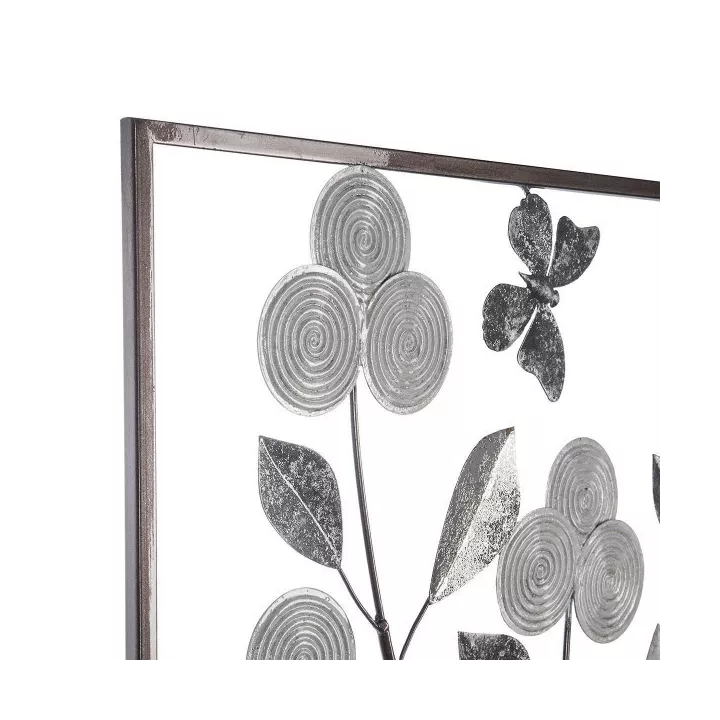 DÉCORATION MURALE EN MÉTAL SILVER 50X50CM ATMOSPHERA