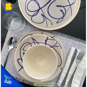 SERVICE À TABLE 20 PIÈCES HOMATA BLEU HAOUES