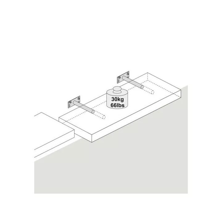 ÉTAGÈRE MURALE À FIXATION INVISIBLE 100*24*4CM BLANC