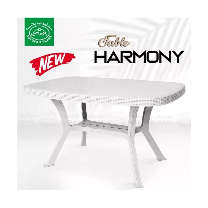 TABLE RECTANGULAIRE HARMONY 136,7 X 81,7 BLANC SOTUFAB PLAST TABLE RECTANGULAIRE HARMONY 136,7 X 81,7 BLANC SOTUFAB PLAST
